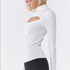 Forever 21 Ribbed Cutout Sweater